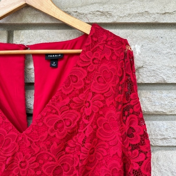 Torrid Red Lace Dress - Picture 3 of 10
